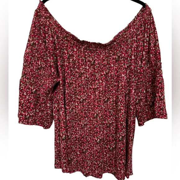 Lane Bryant Floral on/off-shoulder Top Size 22/24 - Picture 2 of 5